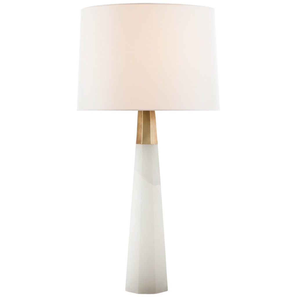 Olsen Table Lamp (Alabaster and Brass) - Bloomingdales Lighting