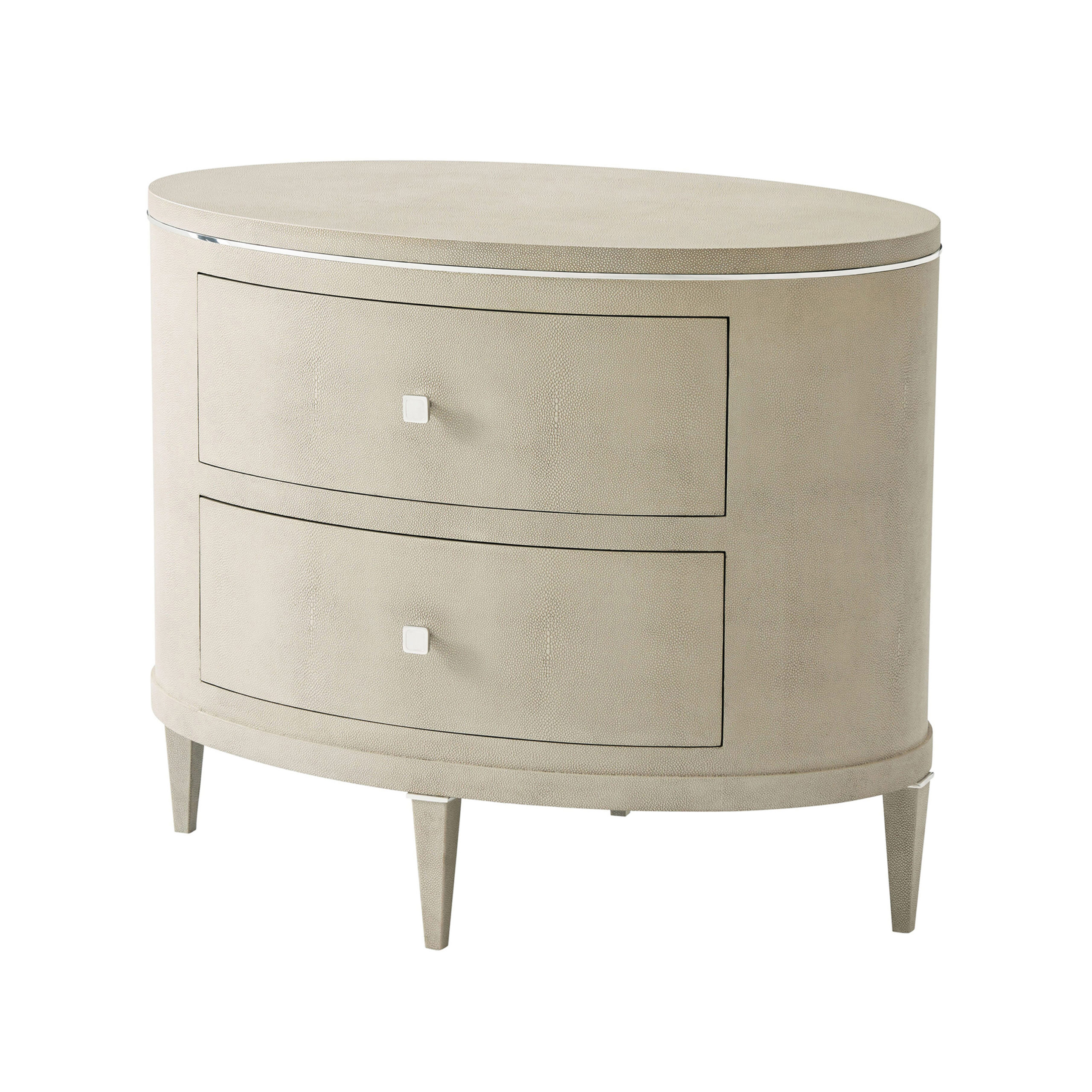 Eli Oval Nightstand (Shagreen) - Bloomingdales Lighting