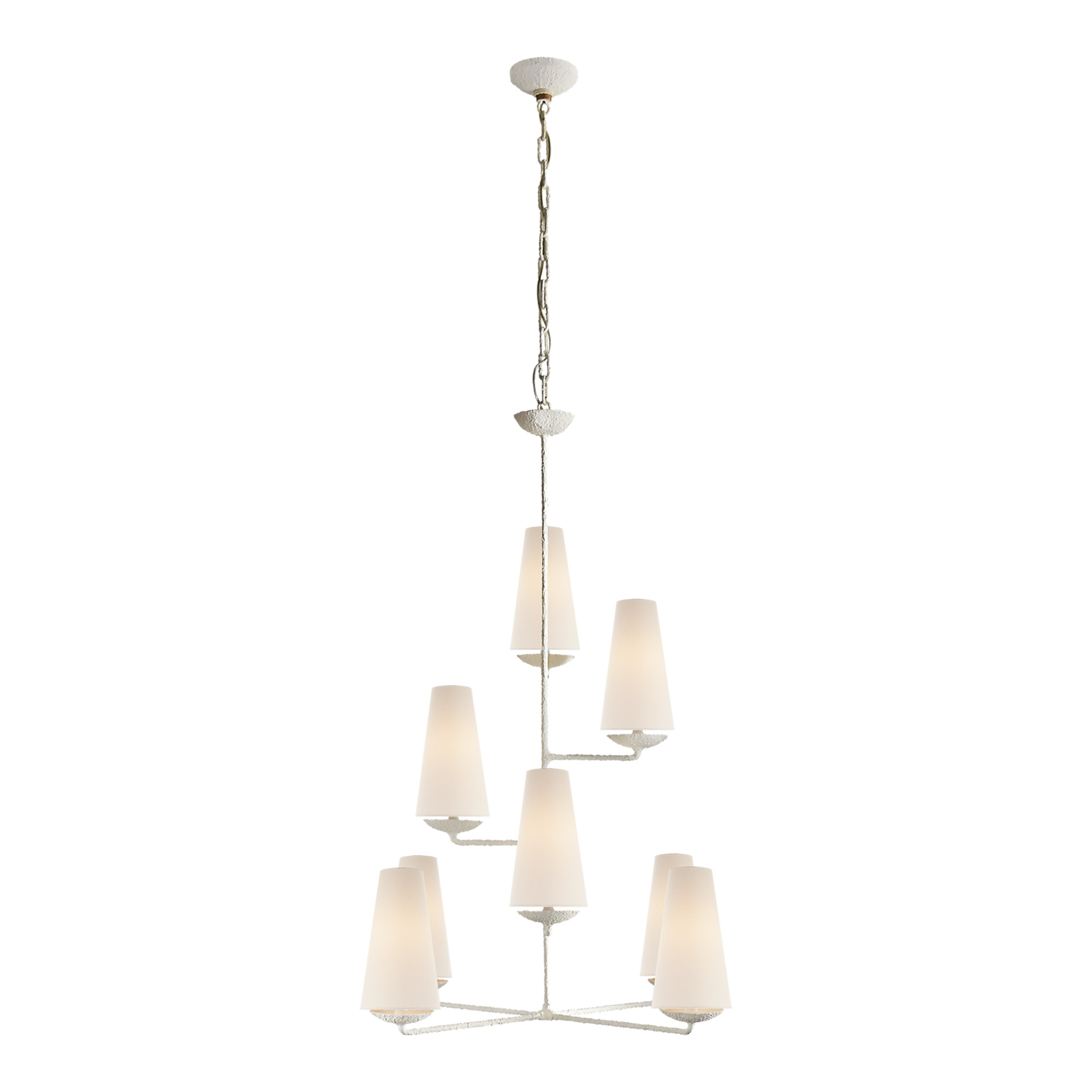 Fontaine Vertical Chandelier Plaster White by AERIN